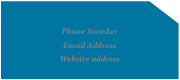 Reserved: Phone NumberEmail AddressWebsite address